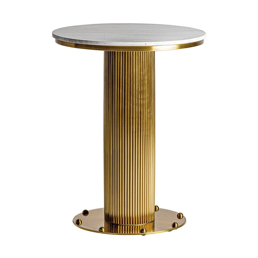 DOLNY arany-fehér fém bárasztal Ø 60 cm