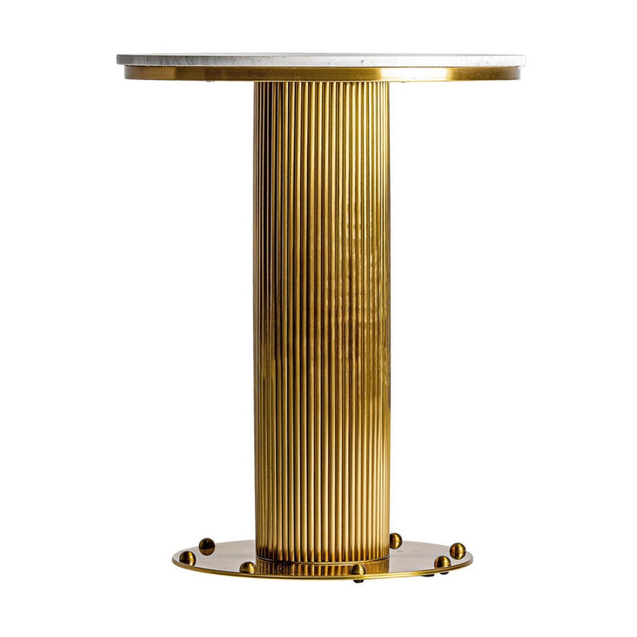 DOLNY arany-fehér fém bárasztal Ø 60 cm