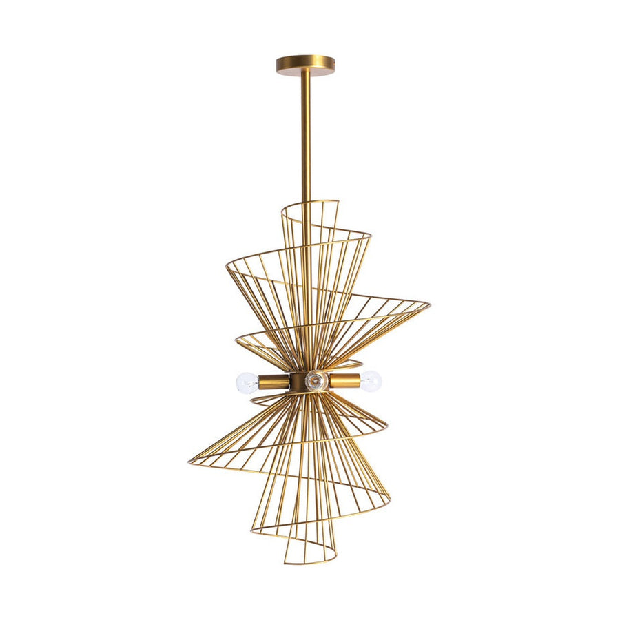 Kortárs stílusú, fémből készült, arany színű dekorfüggeszték.