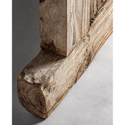 Rusztikus teakfakeretes falitükör kazettadíszítéssel.