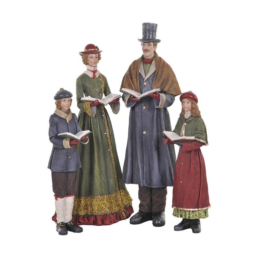 Karácsonyi viktoriánus kóruscsalád dekoráció.