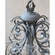 Vintage stílusú vidéki rusztikus hangulatú antikolt, patinás felületű fém kézműves függeszték lámpa csillár