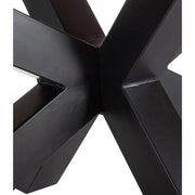 Óriás méretű, 300 cm hosszú, 5 cm vastag akácfa lappal és egyedi formájú, masszív acél láb alappal készült formatervezett, kortárs dizájn multifunkcionális asztal