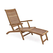 Akácfából készült, 163 cm hosszú, karfás kialakítású, kerti pihenőszék.