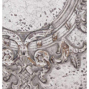 Shabby Chic stílusú, antikolt felületű, repedésekkel tarkított,, stukkókkal díszített krém színű fa falpanel