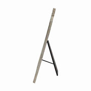 Vintage stílusú, virág díszes, krém színű fa asztali fényképtartó