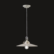 Vidéki stílusú, mázas fémből és mázas kerámiából készült, textilburkolatú vezetékkel kialakított, kézműves függeszték lámpa .