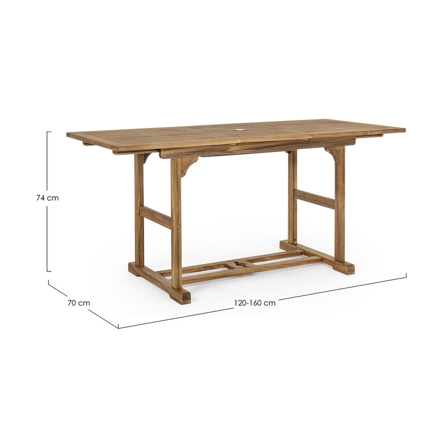 NOEMI bővíthető akácfa kerti asztal 120-160 cm