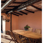 Akácfából készült, 150 cm-ről 200 cm hosszúságra bővíthető kültéri étkezőasztal.