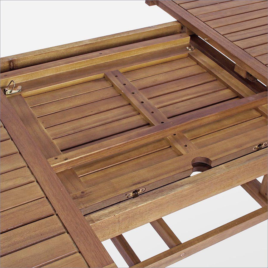 NOEMI bővíthető natúr akácfa kerti asztal 180-240 cm