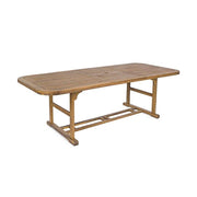 Akácfából készült, 180 cm-ről 240 cm hosszúságra bővíthető kültéri étkezőasztal .