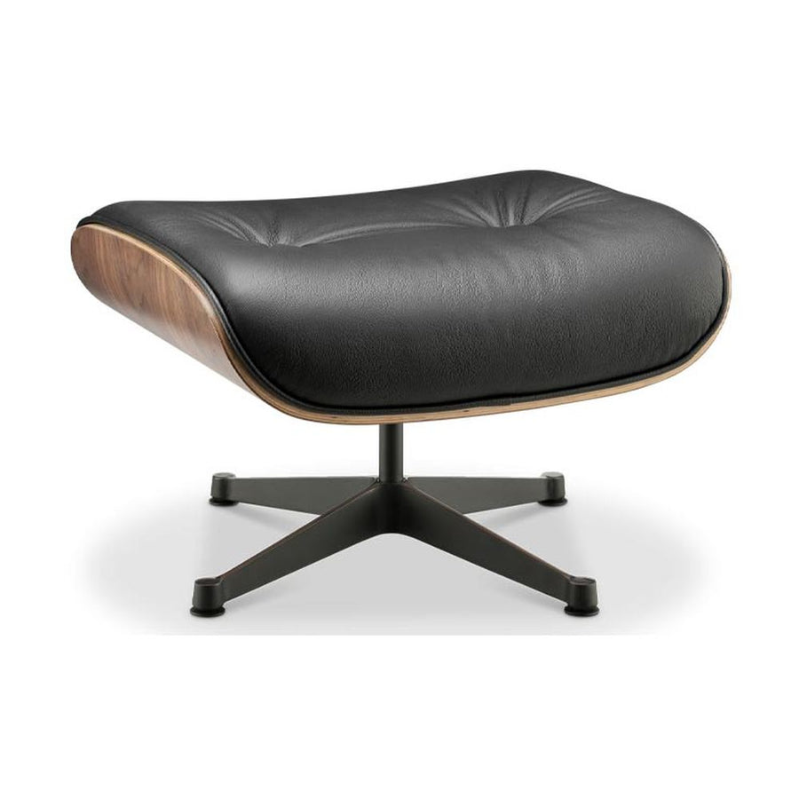 Eames Lounge Chair inspirálta pihenő fotel dió furnér fafelülettel, bőr kárpittal.