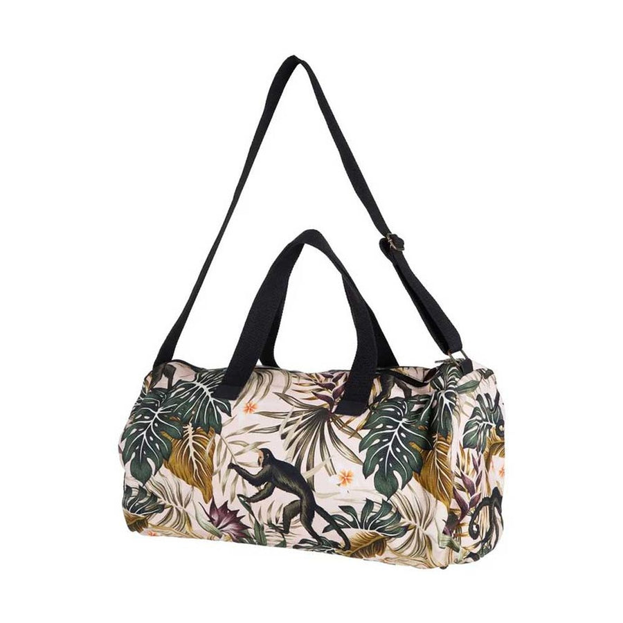 100 % pamutból készült, 47 cm hosszú, egyedi dizájnú, a jelenleg nagyon divatos egzotikus stílusú női edző-sporttáska