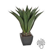 Exkluzív megjelenésű, prémium minőségű, élethű, "Real Touch" hatású, 96 cm magas mesterséges mű agave attenuata kaspóban