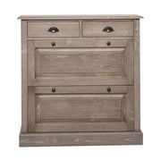 Fenyőfából készült cipősszekrény 2 darab fiókkal