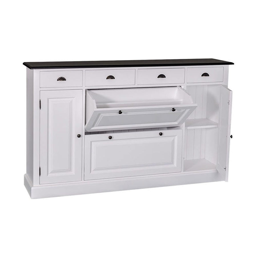 Fenyőfából készült cipősszekrény 4 darab fiókkal