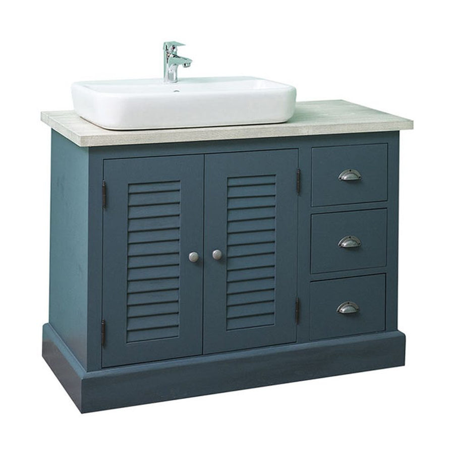 Fenyőfából készült 3 fiókos mosdószekrény a