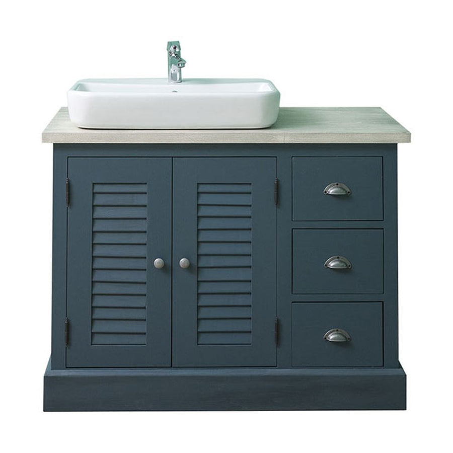 Fenyőfából készült 3 fiókos mosdószekrény a