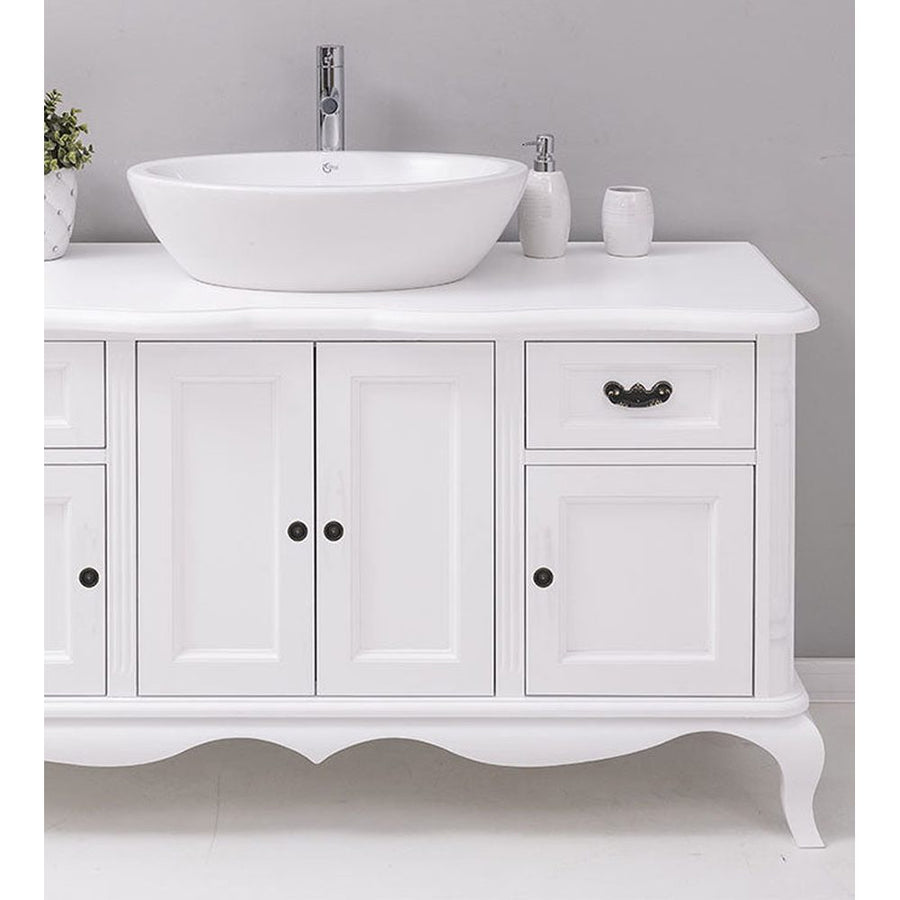 Fenyőfából készült 2 fiókos mosdószekrény