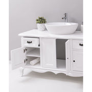 Fenyőfából készült 2 fiókos mosdószekrény