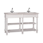 Fenyőfából készült mosdószekrény 2 darab hosszú polccal 