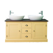 Fenyőfából készült mosdószekrény 3 darab fiókkal és 2 darab polccal