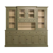 Óriás méretű, tömör fenyőfából készült, 245 cm hosszú és 225 cm magas tálalószekrény