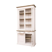 Tömör fenyőfából készült, 120 cm hosszú és 240 cm magas tálalószekrény