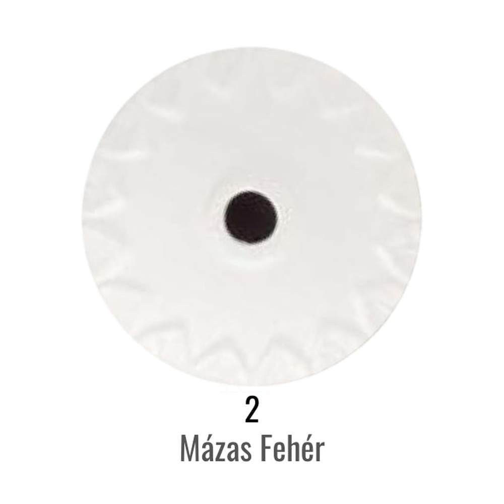 Fehér mázas kerámia minta.