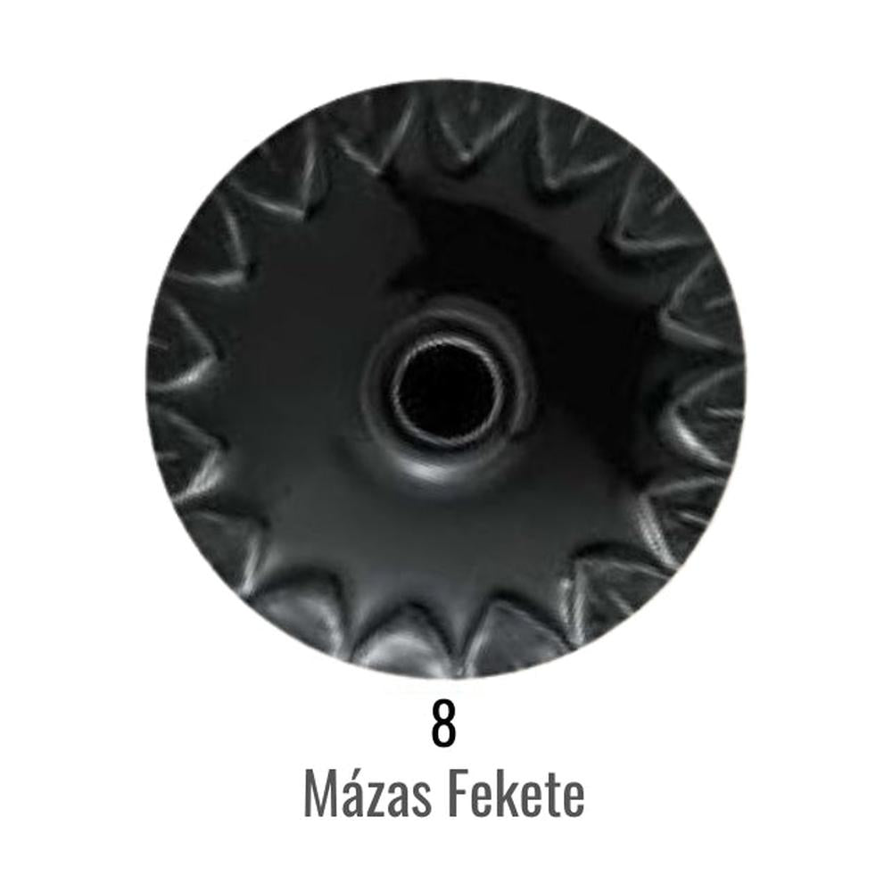 Fékét színű kerámia minta.