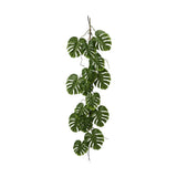 Prémium minőségű, élethű megjelenésű, 119 cm hosszú mesterséges mű filodendron girland, 15 darab levéllel