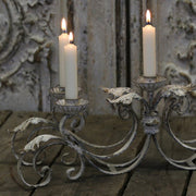 Shabby Chic stílusú ötágú Antoinette gyertyatartó