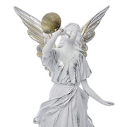 Prémium kategóriás, klasszikus stílusú, 40 cm magas harsonás karácsonyi angyal figura