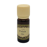 Frézia illatú illóolaj 10 ml-es üvegcsében, bézs kupakkal – friss, virágos illat párologtatáshoz.