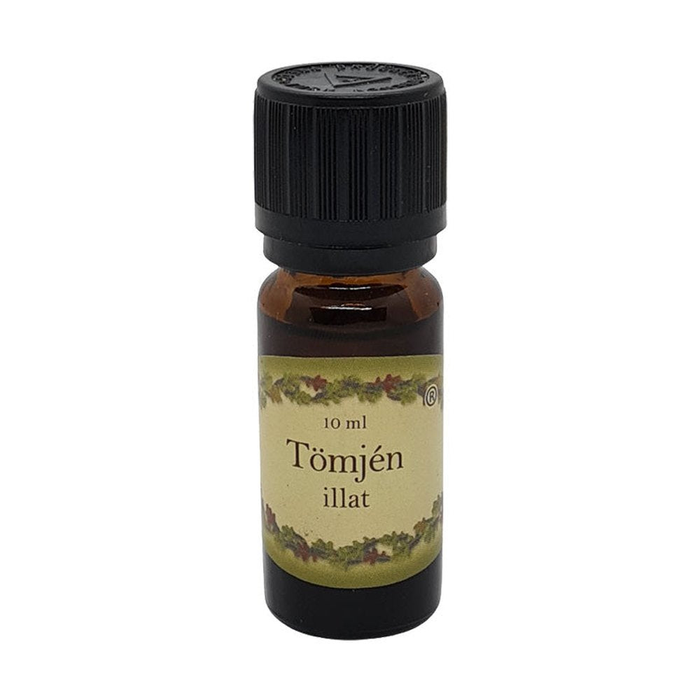 Tömjén illatú illóolaj 10 ml barna üvegcsében, fekete kupakkal – balzsamos, füstös, spirituális aromaterápiás olaj.
