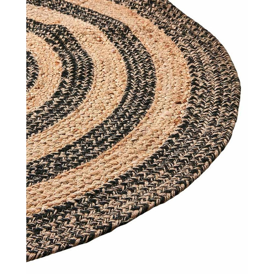 Ethnic stílusú, jutából készült kör szőnyeg