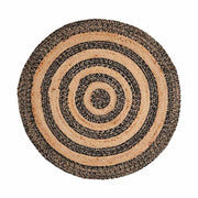 Ethnic stílusú, jutából készült kör szőnyeg