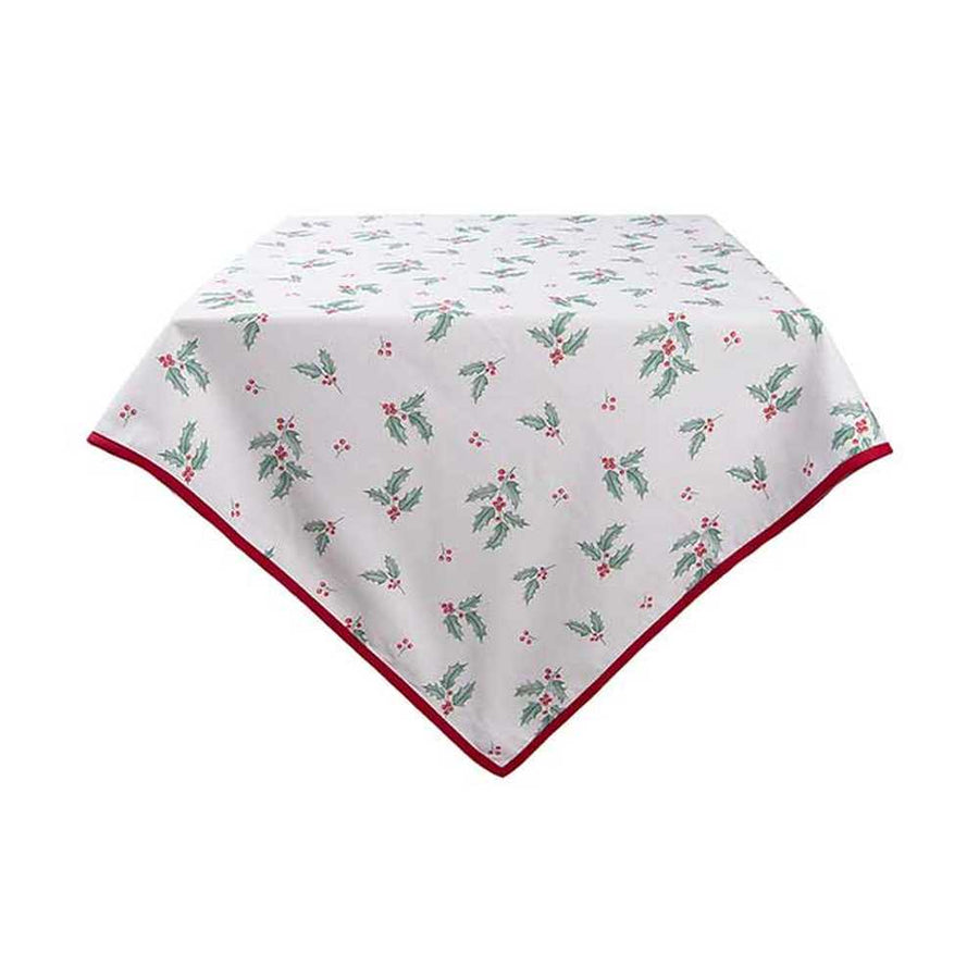 100 % pamutból készült, 100 cm hosszú és 100 cm széles ünnepi karácsonyi asztalterítő