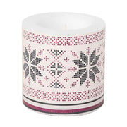 Norvég mintás karácsonyi átvilágítós gyertya.