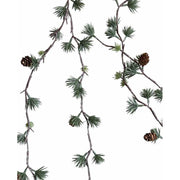 Tobozokkal díszített mű karácsonyi cédrus fenyő girland.