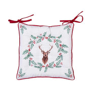 100 % pamutból készült ünnepi karácsonyi székpár szarvassal és magyallal díszítve