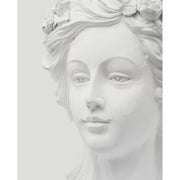 Műgyantából készült, női mellszobor formájú, 36 cm magas, fehér színű kaspó büszt