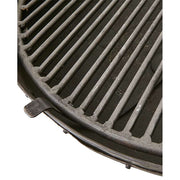 Prémium minőségű, rusztikus vidéki stílusú, 65 cm átmérőjű, antik barna színű, antikolt szegecselt felületű kézműves kerti tűzrakó üst, levehető grill ráccsal és állvánnyal