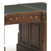 Tömör mahagónifából készült klasszikus koloniál stílusú kézműves íróasztal