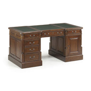 Tömör mahagónifából készült klasszikus koloniál stílusú kézműves íróasztal