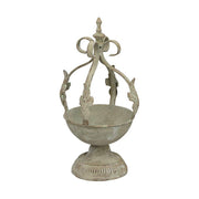 Vintage stílusú, koronás fém kaspó