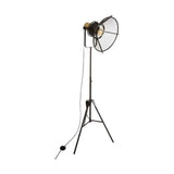 Loft stílusú, 146.5 cm magas, fémből készült, 3 lábú tripod állólámpa
