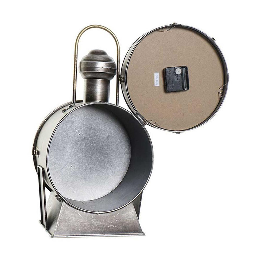 Ipari loft stílusú, fémből küszét, antikolt felületű nagyméretű asztali óra