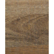 Natúr színű, tömör mangófából készült, 117 cm hosszú és 34 cm magas, loft stílusú kerekes dohányzóasztal