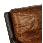 HOXTON dohánybarna relaxációs pihenő bőr fotel